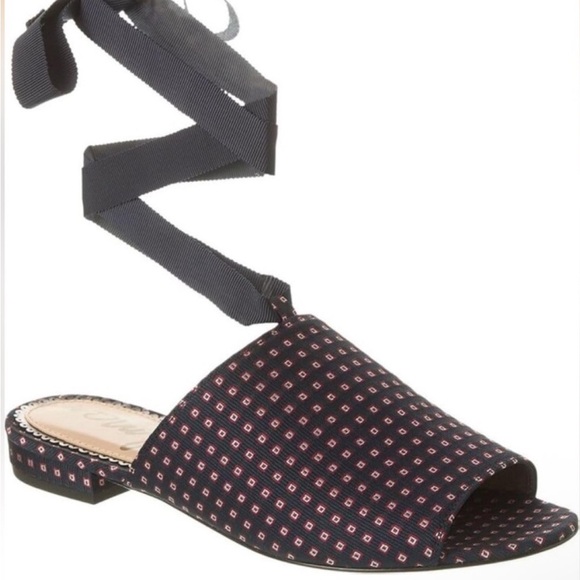 Sam Edelman Theodora Size 8 Navy Patterned Women's Sandals - Picture 4 of 7